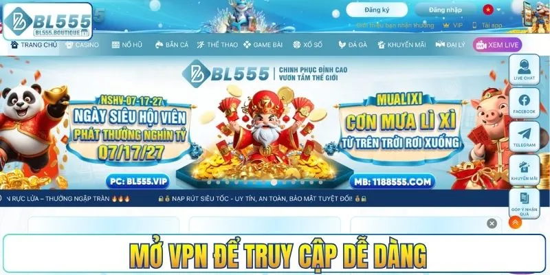 Mở VPN để truy cập dễ dàng