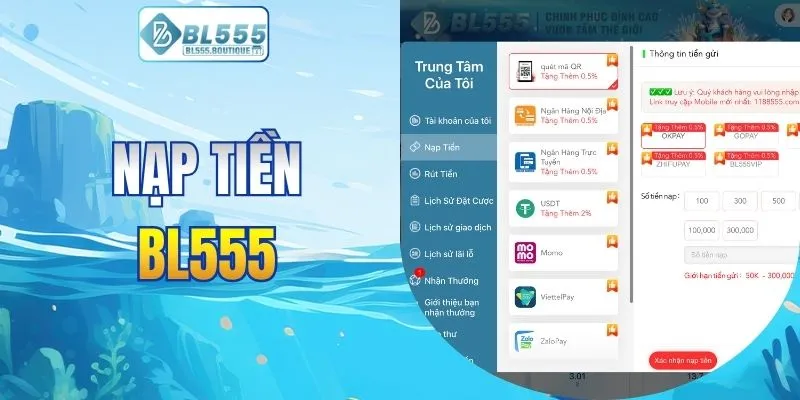 Nạp tiền BL555